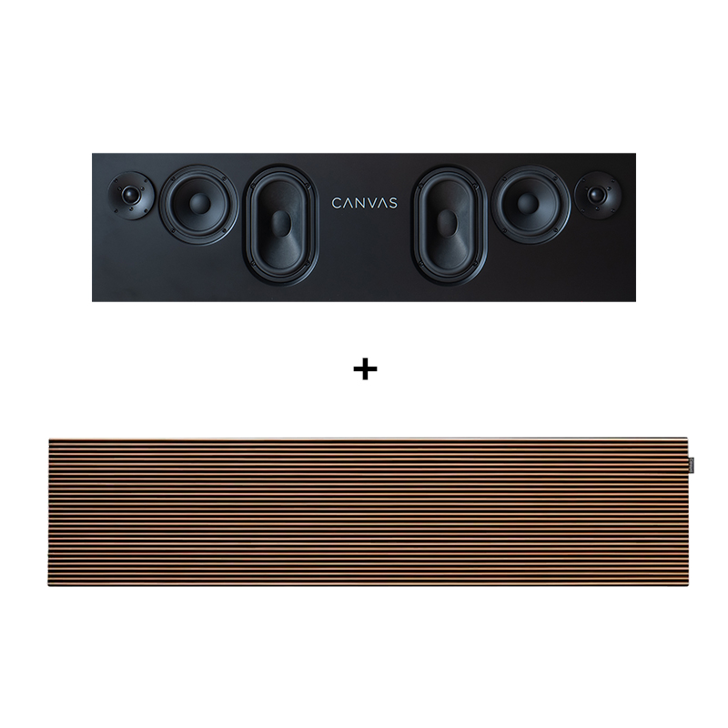 CANVAS 85" Mahogany - HiFi Soundbar - LBS.dk