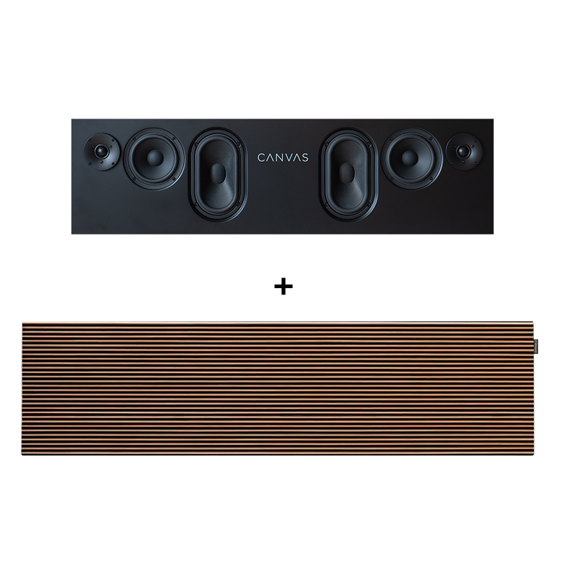 CANVAS 83" Mahogany - HiFi Soundbar - LBS.dk