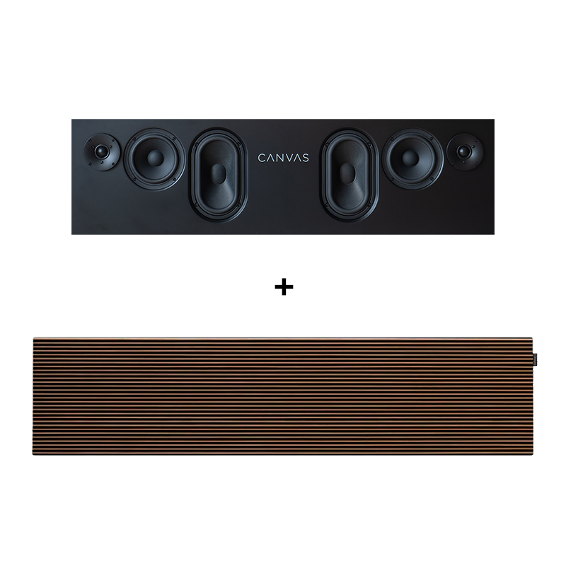 CANVAS 77" Walnut - HiFi Soundbar - LBS.dk