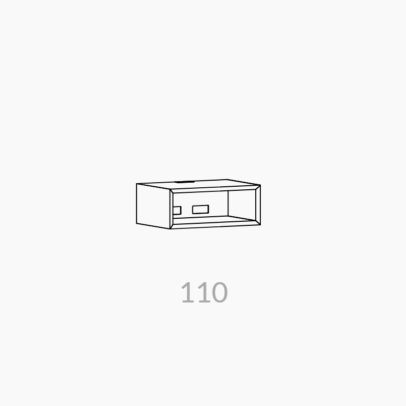 Clic 110 grundmodul. Hvid lak
