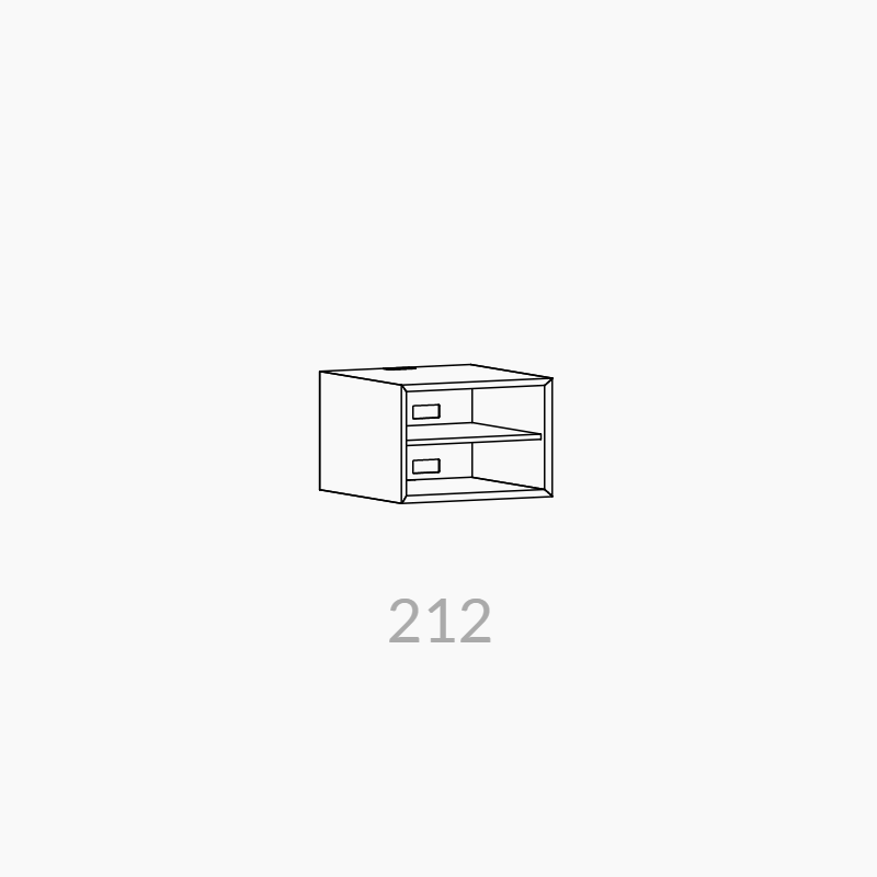 Clic 212 grundmodul. Hvid lak