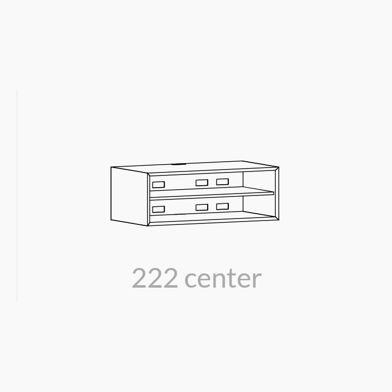 Clic 222 center grundmodul. Sort lak