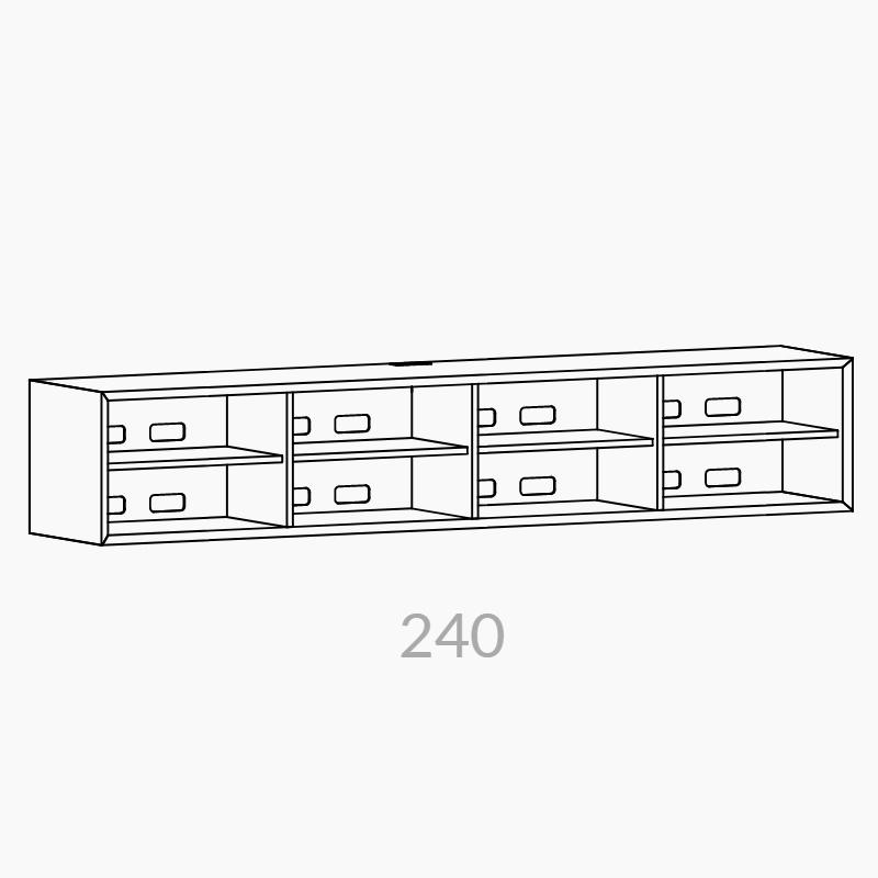Clic 240 grundmodul. Hvid lak