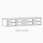 Clic 242 center grundmodul. Hvid lak