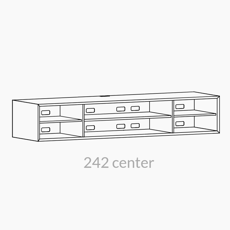 Clic 242 center grundmodul. Hvid lak