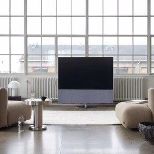 CANVAS Swivel Stand - Foot Ø54cm (55"-65" TV) + Bracket & Column - Silver (SS54SLV+SS-SBC)