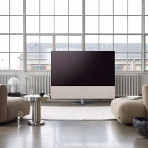 CANVAS Swivel Stand - Foot Large Ø75cm (75"-85" TV) + Bracket & Column - Silver (SS75SLV+SS-SBC)