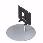 CANVAS Swivel Stand - Foot Ø54cm (55"-65" TV) + Bracket & Column - Silver (SS54SLV+SS-SBC)