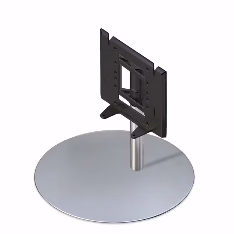 CANVAS Swivel Stand - Foot Ø54cm (55"-65" TV) + Bracket & Column - Silver (SS54SLV+SS-SBC)