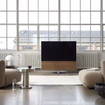 CANVAS Swivel Stand - Foot Ø54cm (55"-65" TV) + Bracket & Column - Silver (SS54SLV+SS-SBC)