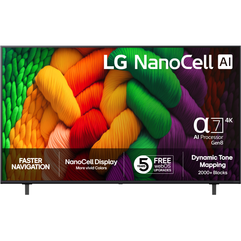 LG 65" 4K NanoCell Smart TV 65NANO8EA6A - Sort - LBS.dk